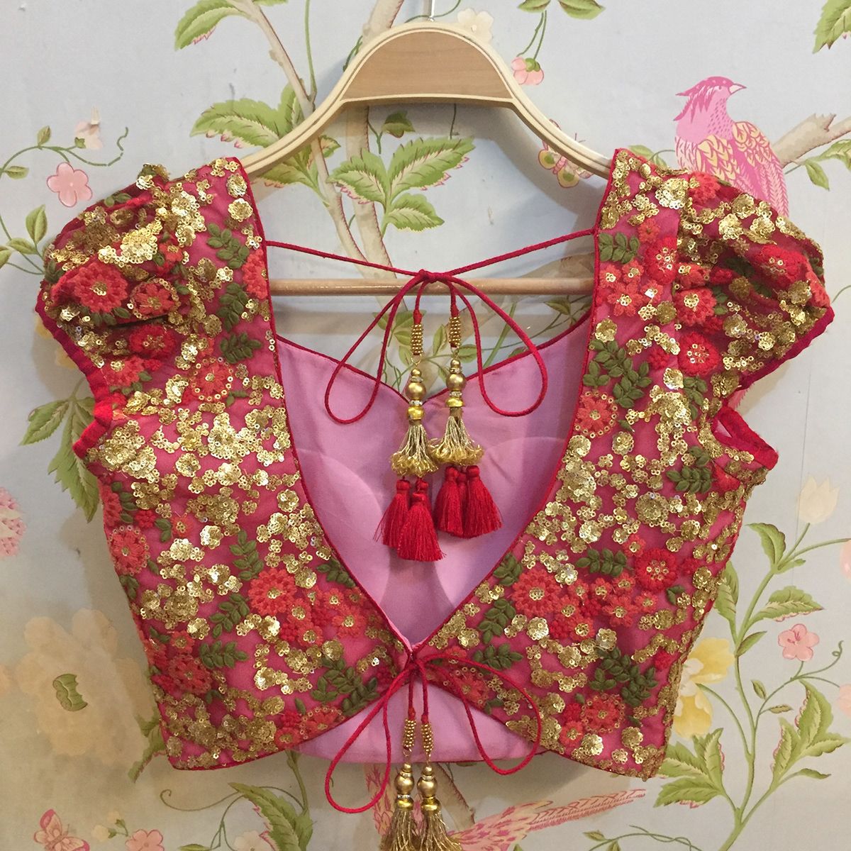 Fresh Sequin Embroidery Blouse For Party & Wedding Wear