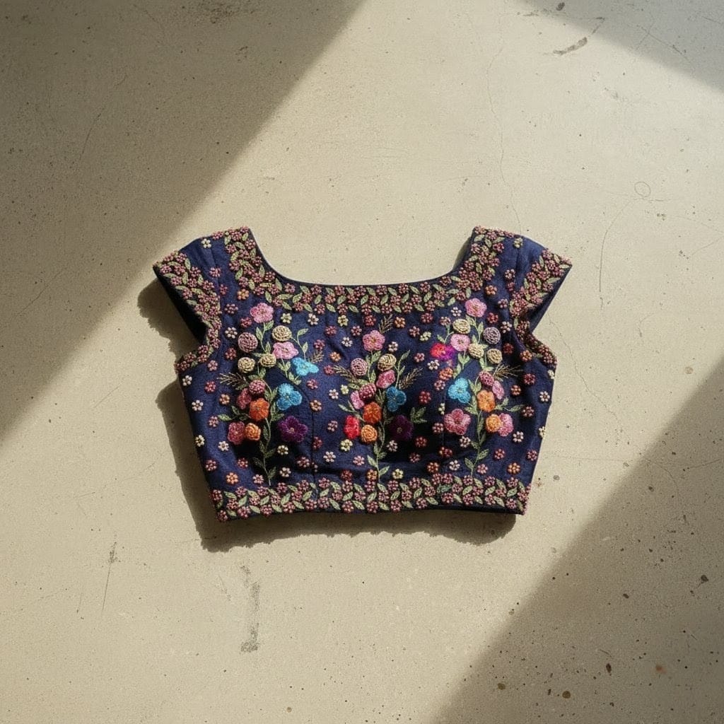 All Embroidered Blue Color Best Saller Blouse