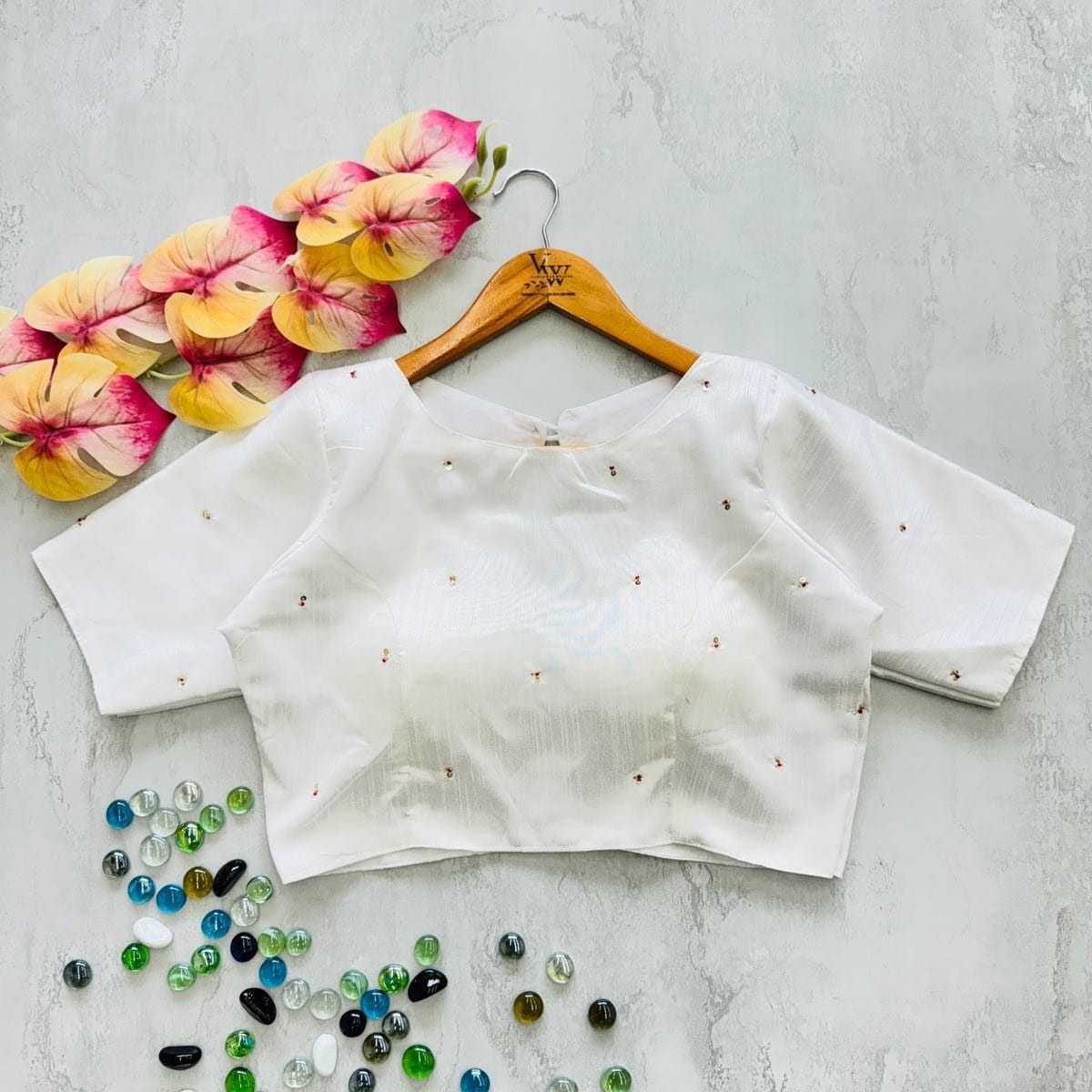 White Color Designer Long Sleeve Blouse