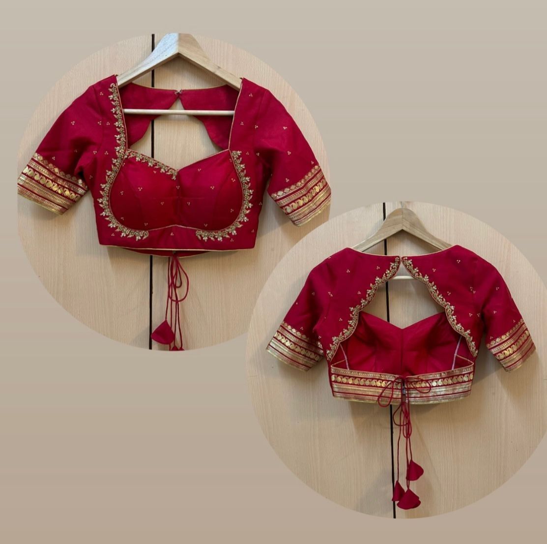 Red Color Wedding Style Heavy Embroidered Blouse